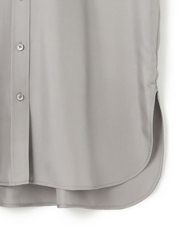 BEIGE， 【洗える】LISERONS / シルクシャツブラウス L Gray