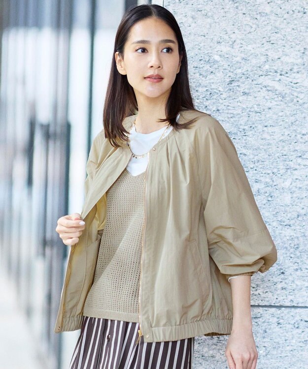 自由区 【カタログ掲載】ペーパーコットンメッシュ ベスト ベージュ