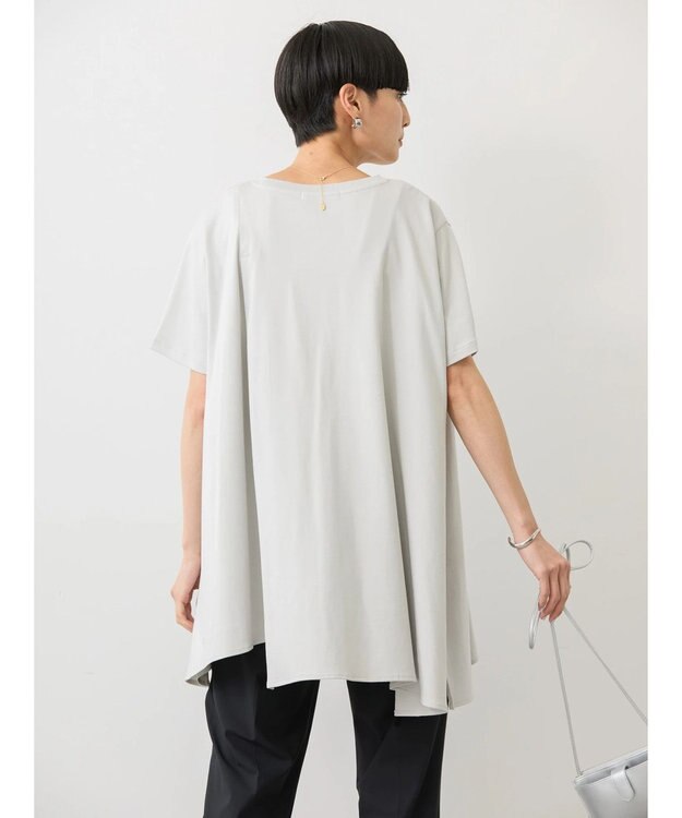 AMERICAN HOLIC キレイｃｏｔｔｏｎ切替ヘムカットチュニック Light Gray