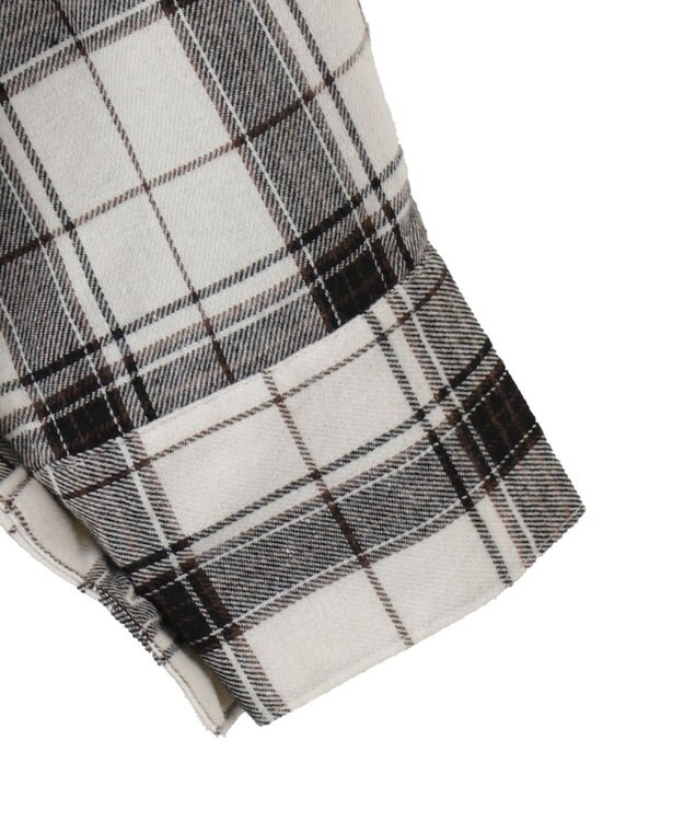 WEGO チェックBIGシャツ ホワイトチェック1