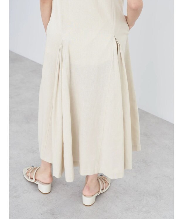 earth music&ecology ツイルフレアジャンスカ Light Beige