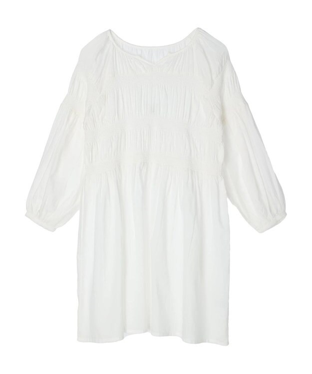 earth music&ecology シャーリングチュニック Off White