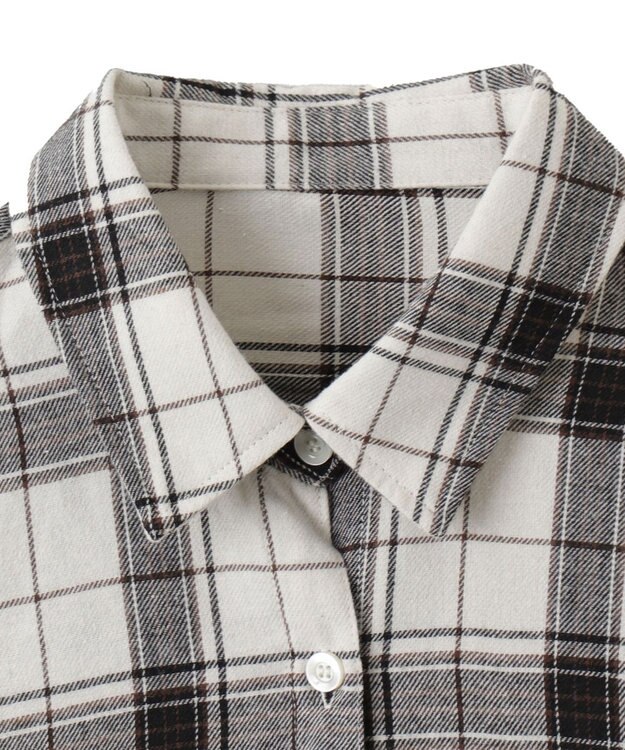 WEGO チェックBIGシャツ ホワイトチェック1