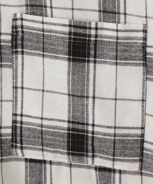 WEGO チェックBIGシャツ ホワイトチェック1