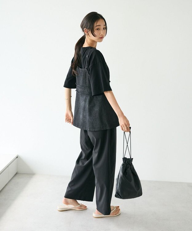 CRAFT STANDARD BOUTIQUE デニム２ＷＡＹキャミビスチェ Black