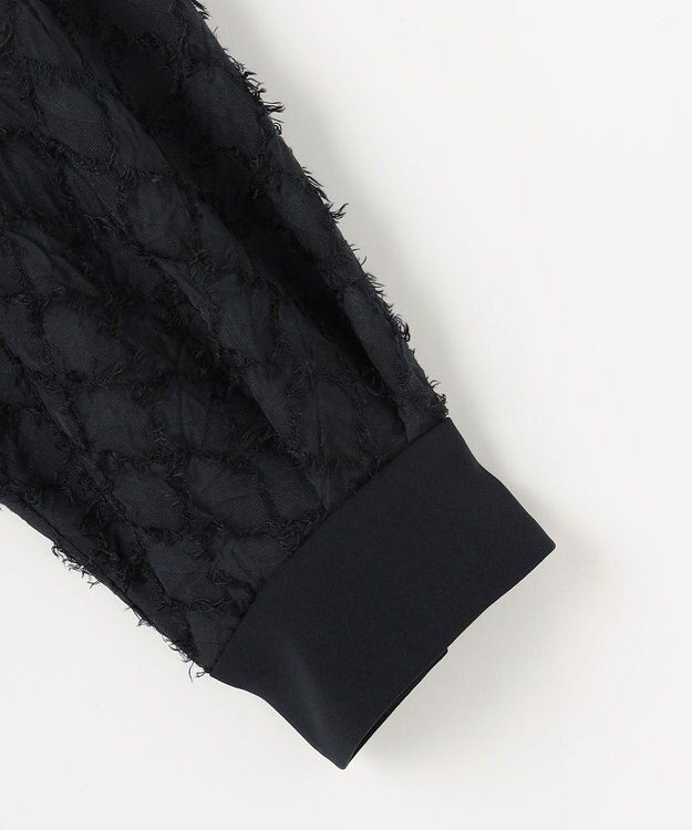 自由区 L 【セットアップ対応】ワッシャーカットジャカード ブラウス ミッドナイト