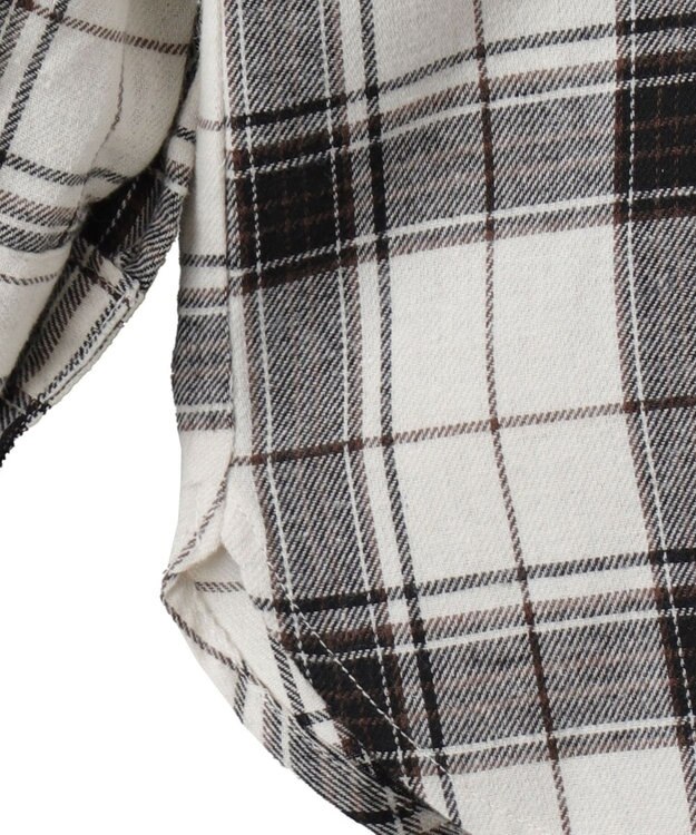 WEGO チェックBIGシャツ ホワイトチェック1