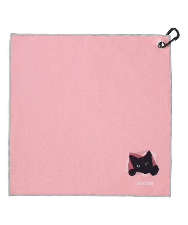 MOONBAT 【WEB限定】エスタ (estaa) くっつきタオル　ねこ ピンク