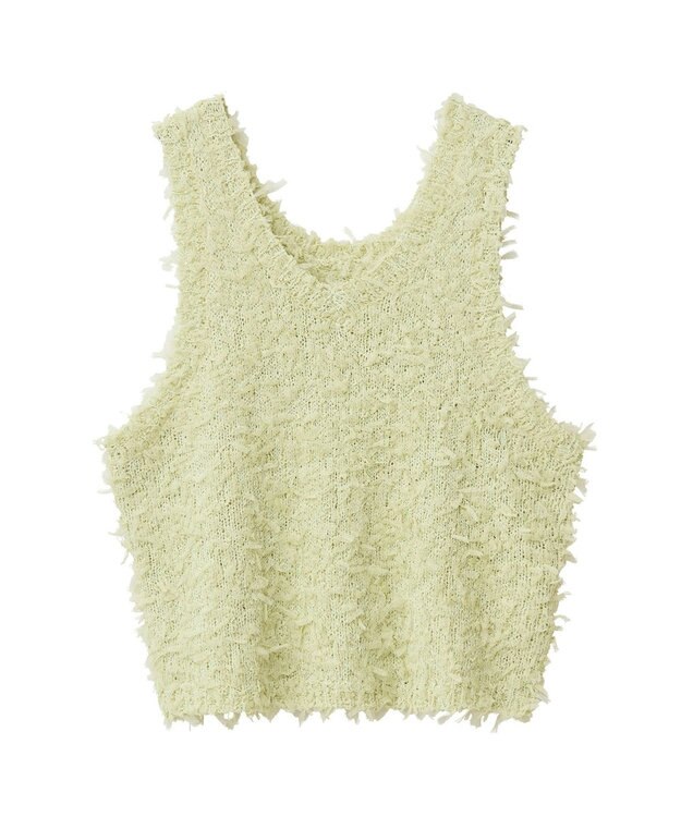 Green Parks ・ｓｗｉｎｇ　ｂｙ　２ｗａｙチュールヤーンベスト Light Yellow