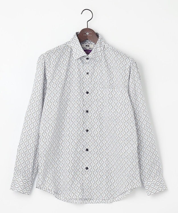 JOSEPH ABBOUD リバティプリント シャツ ホワイト系6