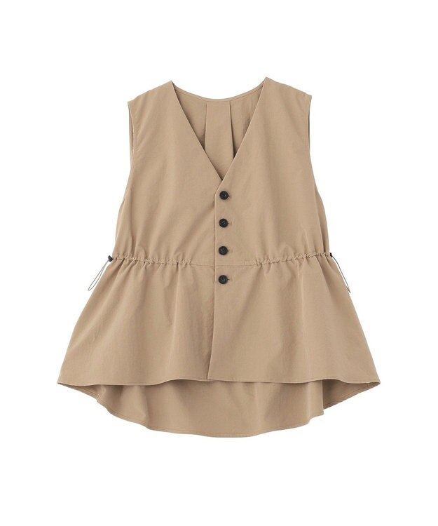 Green Parks ドロストフレアベスト Beige
