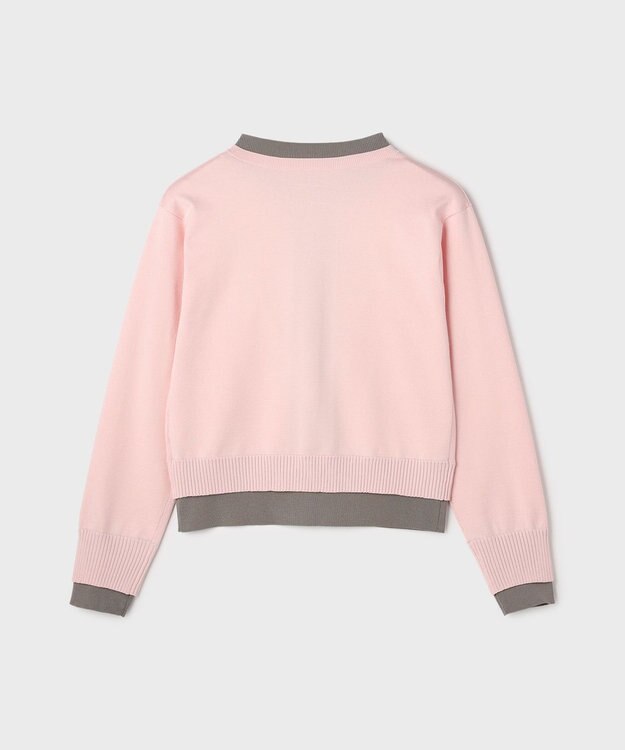 GRACE CONTINENTAL レイヤード風ニットカーディガン ピンク