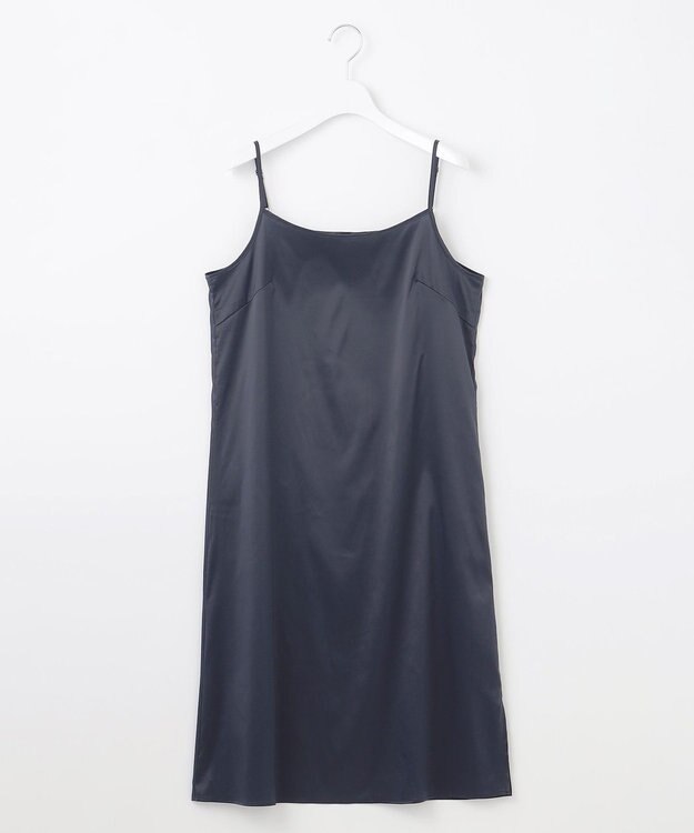 自由区 L 【接触冷感・UVカット・吸水速乾・洗える】ドライタッチファンクショナル ワンピース ネイビー