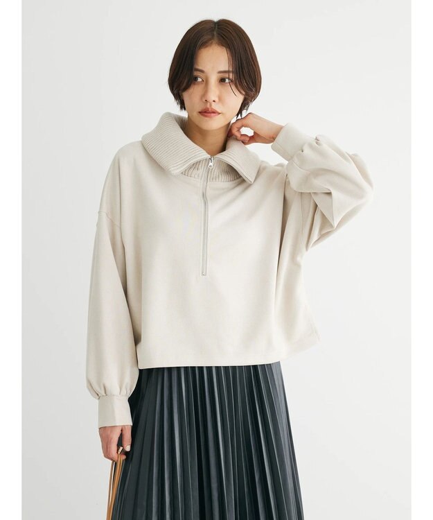 Green Parks ・ＥＬＥＮＣＡＲＥ　ＤＵＥ　スエードポンチハーフＺＩＰ Ivory