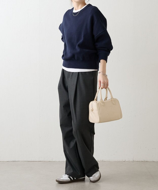 russet 《composition》レザー2WAYミニボストンバッグ(CE-1684) Ivory