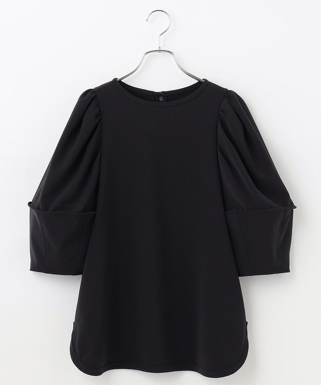 #Newans 【セレモニーにも】ランタンスリーブブラウス ネイビー系