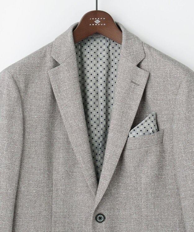 JOSEPH ABBOUD 【キングサイズ・ストレッチ/伸縮回復性】フランネルジャージージャケット ライトグレー系