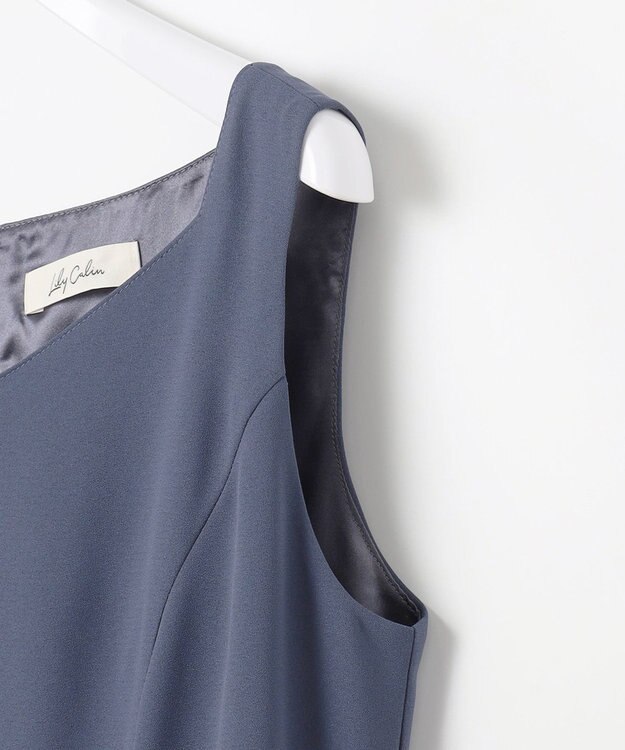 ANY SIS 【Lily Calin】チュールフリルトップス×ドレスセット ブルー×アイスグレー