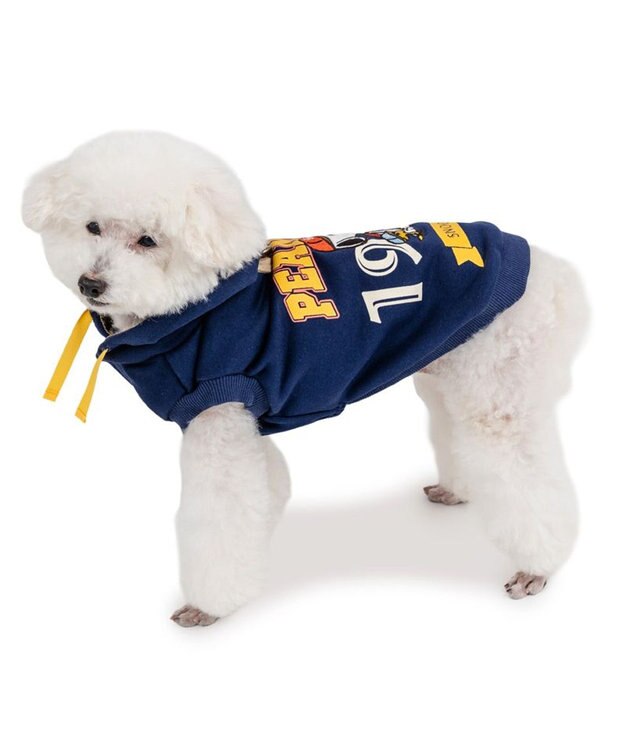 PET PARADISE スヌーピー カレッジロゴ パーカー 《ネイビー》 小型犬 ネイビー