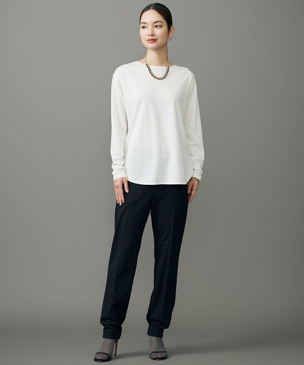 自由区 L ブラウスライクジャージー カットソー オフ