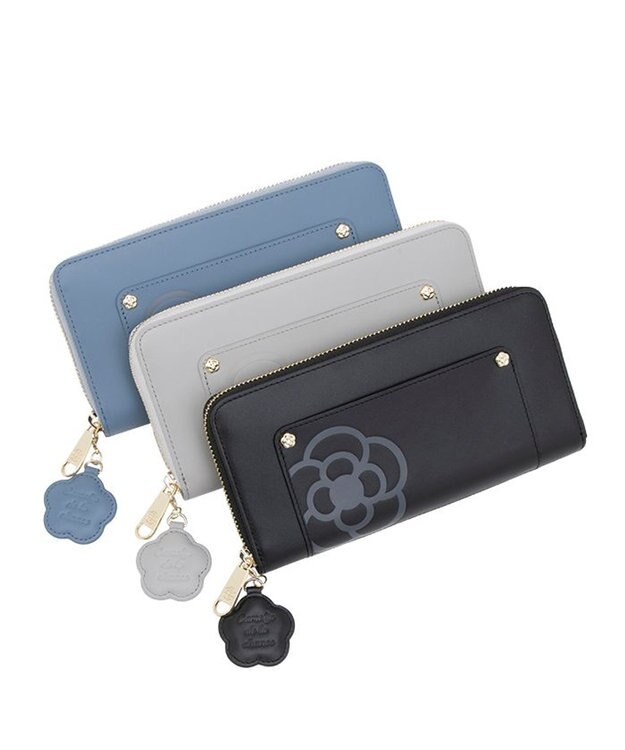 CLATHAS カシス ラウンド長財布 ライトグレー