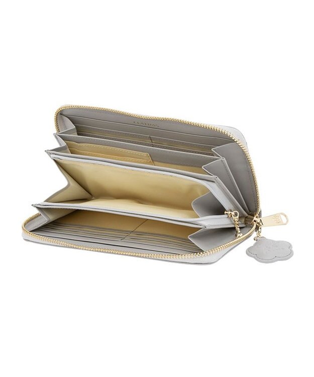 CLATHAS カシス ラウンド長財布 ライトグレー