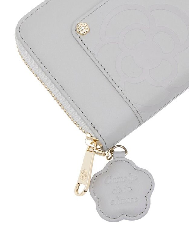 CLATHAS カシス ラウンド長財布 ライトグレー