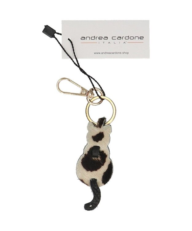 INTER-CHAUSSURES 【ANDREA CARDONE】ネコ型レザーキーチャーム マルチ