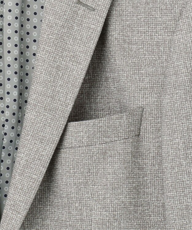 JOSEPH ABBOUD 【キングサイズ・ストレッチ/伸縮回復性】フランネルジャージージャケット ライトグレー系