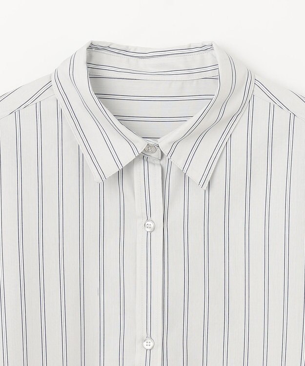 ANY L 【UVカット/抗菌防臭/速乾/手洗い可】エニィファンクション ストライプドルマンシャツ ブルーストライプ