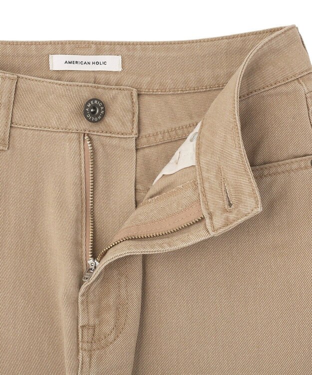 AMERICAN HOLIC ルーズストレートカラーデニムパンツ Beige