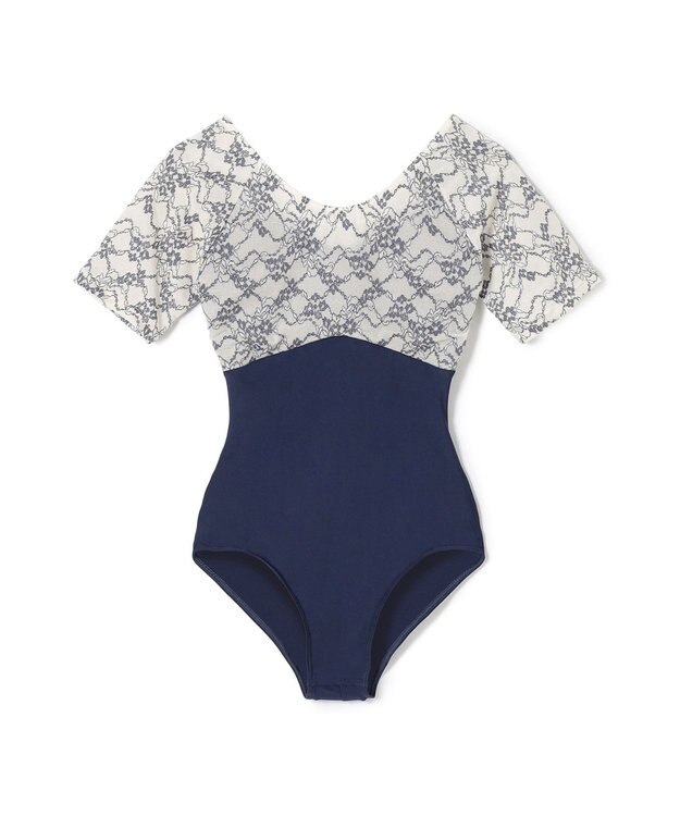 Chacott ハーフスリーブレオタード ネイビー