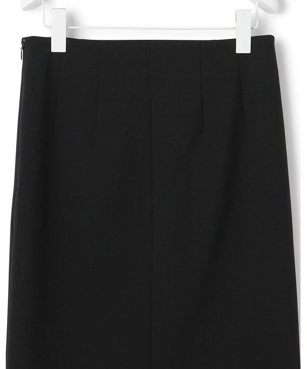 ICB 【洗える】コットンコンプレッシャー ナロースカート ブラック系