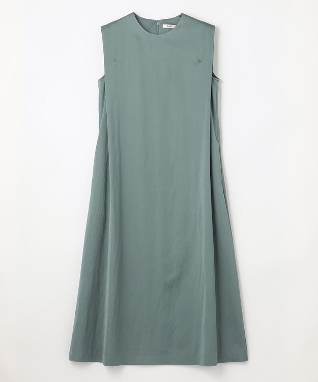 NAVE 【ReNAVE　洗える】グロスサテン ドレス スモーキーグリーン系