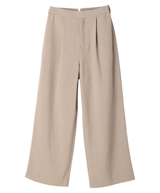 earth music&ecology タックワイドパンツ Beige