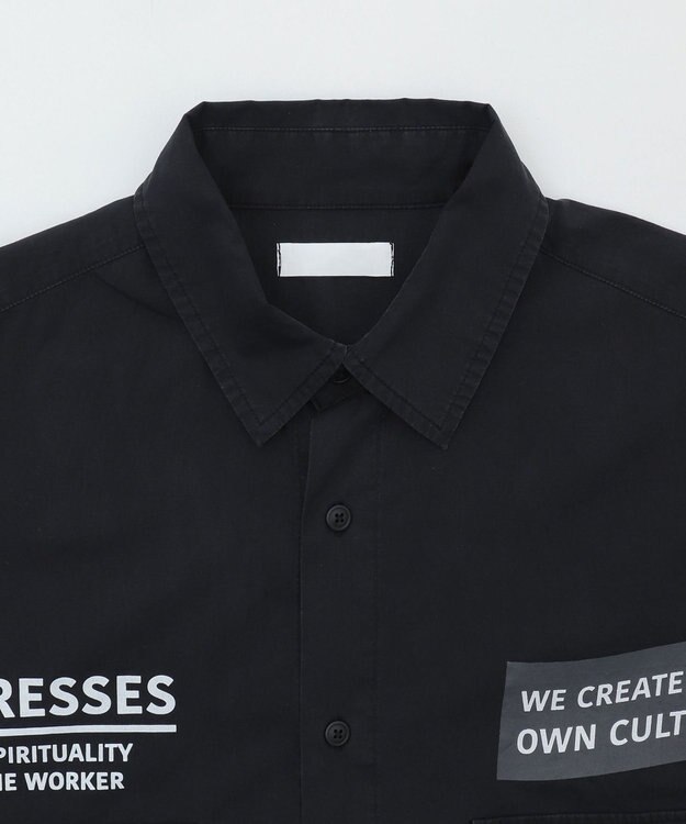 WEGO 【ユニセックス着用ITEM】ミリタリーハーフスリーブシャツ ブラック