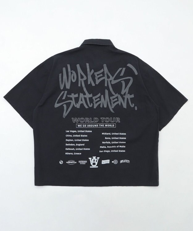 WEGO 【ユニセックス着用ITEM】ミリタリーハーフスリーブシャツ ブラック