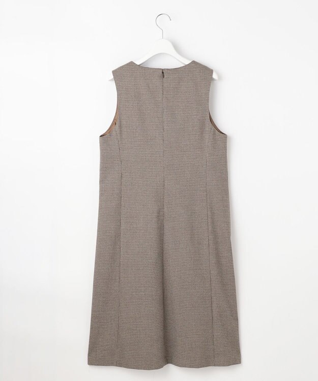 J.PRESS LADIES L Mixツイードチェック ジャンパースカート ブラウン系3