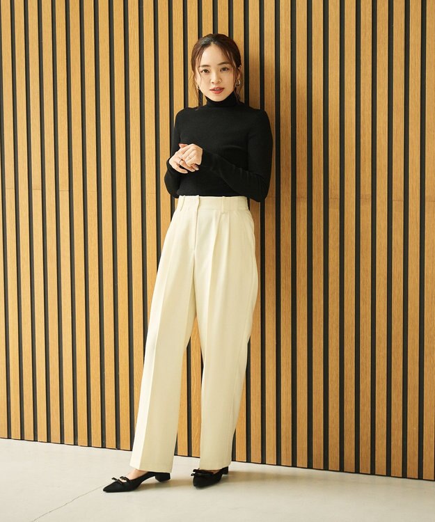 #Newans 2タックセンタープレスパンツ ホワイト