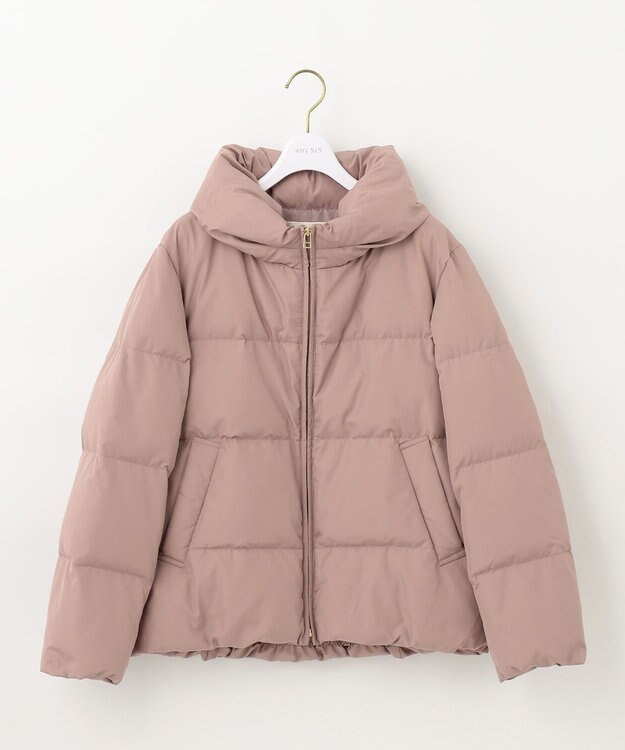 ANY SIS 【撥水】エコファイバーミックスショート ダウン モカピンク