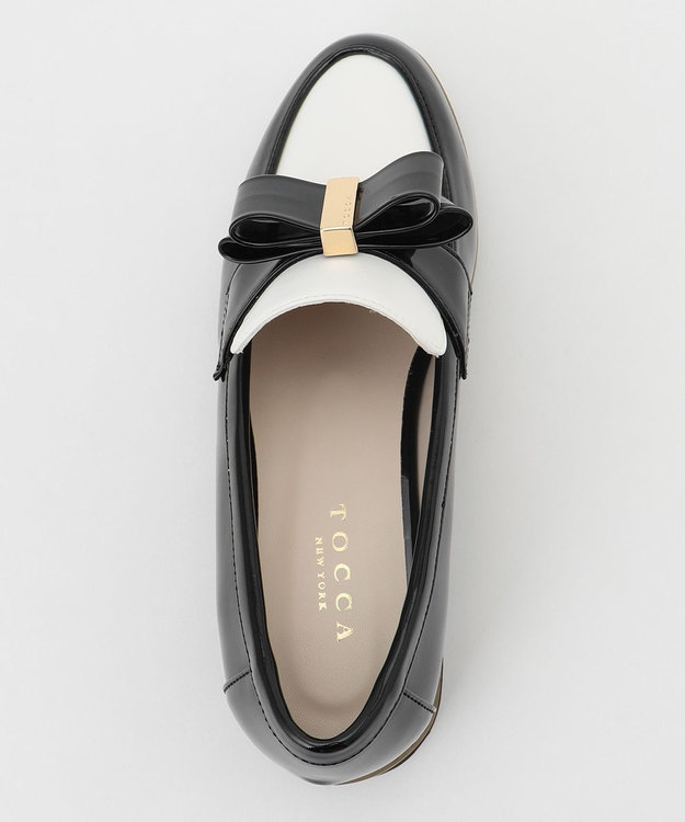 TOCCA NOBLE RIBBON LOFER SHOES ローファー ブラック系5