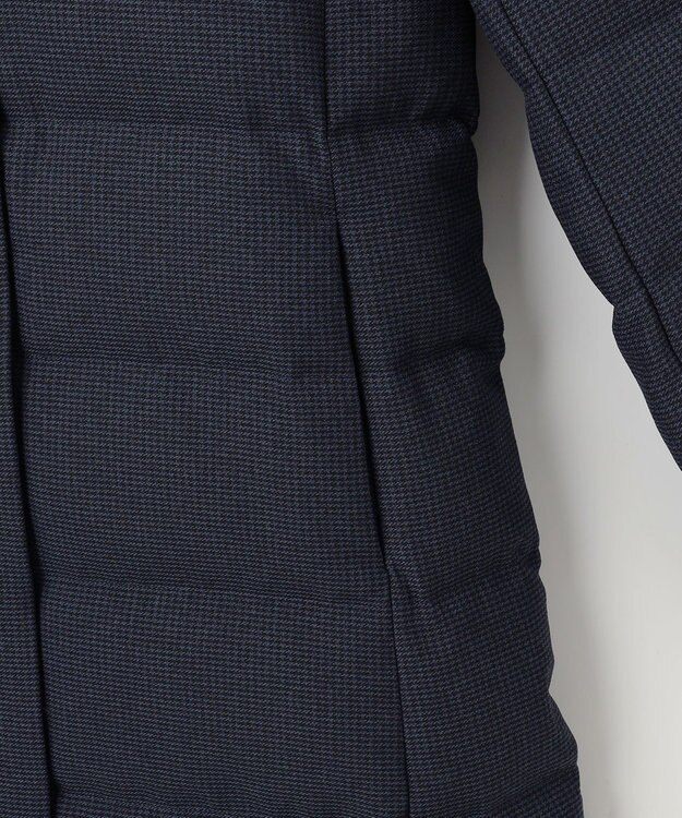 J.PRESS LADIES 【洗える】ポリエステルハウンドトゥース ロング ダウンコート ネイビー系3