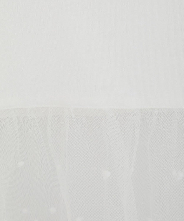 earth music&ecology チュールレースヘムインナー Off White