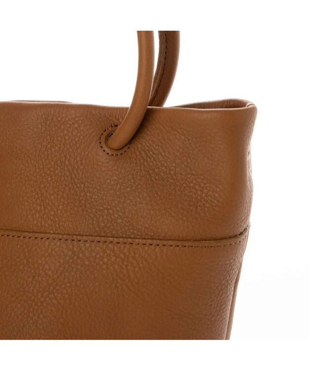 UNBILLION 【テレビ ドラマ着用アイテム】ペルケ perche / 姫路レザー丸手ハンドル2wayバケツバッグ ブラウン