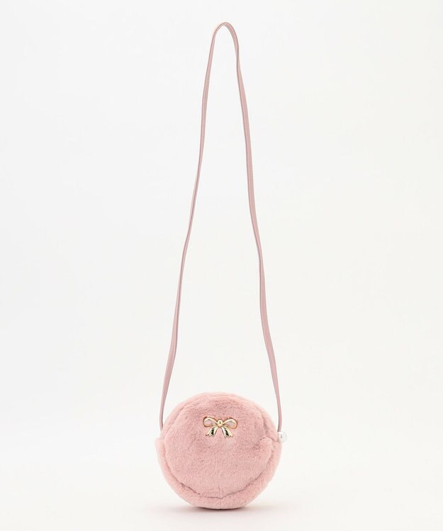 ANY KIDS フェイクファーポシェット ピンク