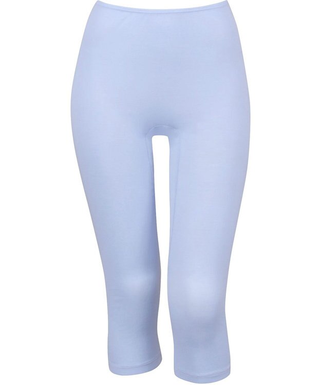 Wing インナー 【綿の贅沢オーガニック】 オーガニックコットン混素材 さらっと薄くて軽い ひざ下丈 ER1656 ウイング／ワコール グレイッシュブルー