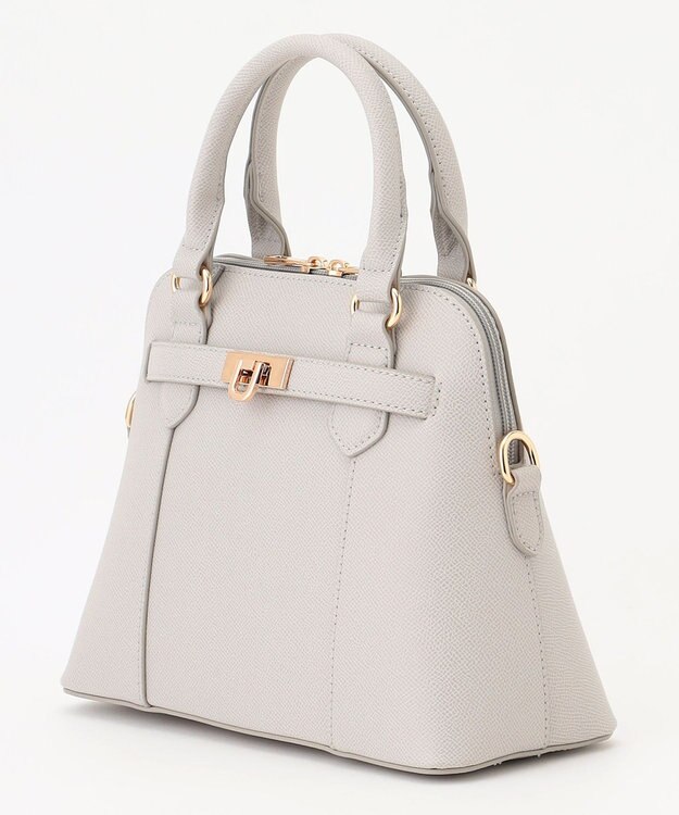 ANY SIS 【2WAY】ベルトアクセントブガッティ バッグ ライトグレー