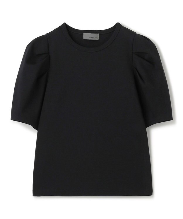 uncrave ダブルフェイスジャージー ボリュームスリーブカットソー ブラック
