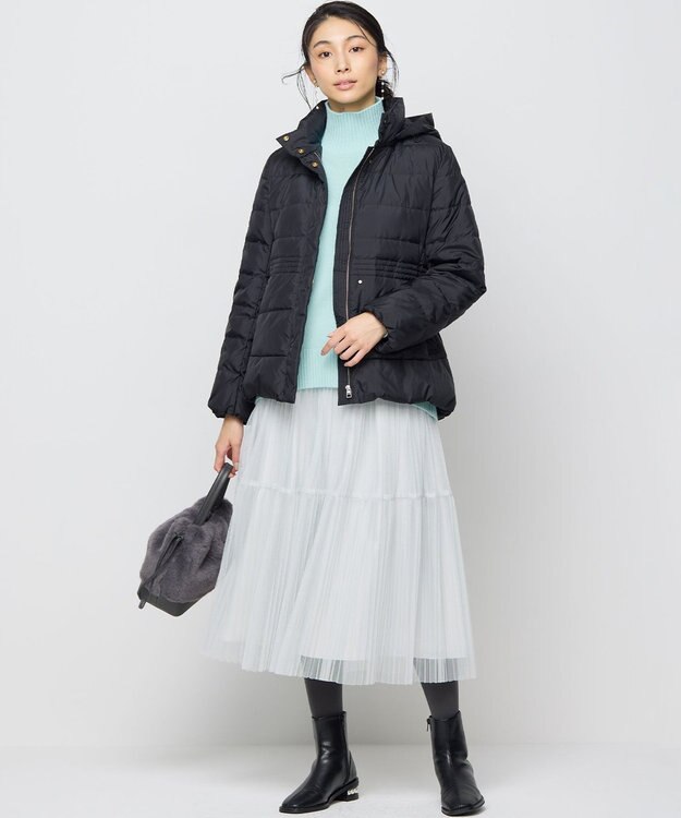 組曲 ラメチュールプリーツ スカート シルバー系