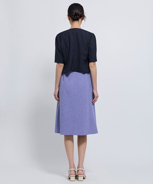 TOCCA 【松木育未さん着用】BRIGHT BREEZE 半袖ショートジャケット ネイビー系